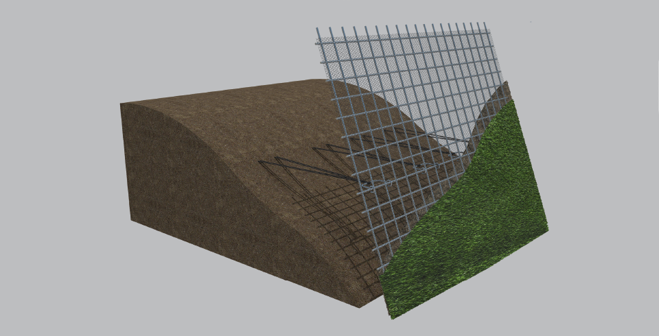 녹화철망식 보강토옹벽